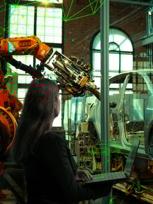 Engineer-Simulating-Car-in-Manufacturing-Plant-2